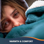 Walensee Sherpa Fleece Blanket (King Size 108”x90” Teal) Plush Throw Fuzzy Super Soft Reversible Microfiber Flannel Blankets for Couch, Bed, Sofa Ultra Luxurious Warm and Cozy for All Seasons
