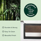 ZINUS GOOD DESIGN Award Winner Suzanne 14 Inch Bamboo and Metal Platforma Bed Frame, No Box Spring Needed, Wood Slat Support, Grey Wash, Queen