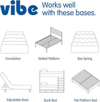 Vibe Quilted Hybrid Mattress, 12-Inch Innerspring and Pillow Top Gel Memory Foam Mattress, Fiberglass Free, CertiPUR-US Certified Bed in a Box, California King