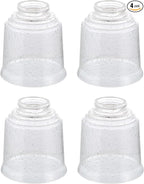 Aspen Creative 23158-4 Transitional Clear & Seeded Ceiling Fan Replacement Glass Shade, 2-1/8" Fitter, 4-1/2" Diameter x 4-7/8" Height, 4 Pack