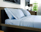 DREAMCARE King Size Sheets Set – 6 pcs Cooling Bed Sheets – up to 15” Deep Pocket King Sheet Set – 2500 Supreme Collection – Extra Soft 100% Brushed Microfiber Hotel Luxury with Side Pocket – L Blue