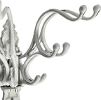 Creative Co-Op Antique Decorative Cast Iron Multi Hook Wall Hanger with 15 Hooks, Distressed White