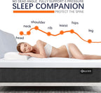 VALUXE 4 Inch Gel Memory Foam Mattress Topper Twin XL Size High Density Cooling Pad Pressure Relief Bed Topper (with Removable & Washable Bamboo Cover)