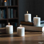 Hosley Set of 144 Unscented White Votive Candles – Bulk Pack, Clean-Burning, Long-Lasting 10-12 Hour Burn Time – Ideal for Weddings, Home Décor, Spa, and Events