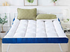 WhatsBedding 5 Inch Memory Foam Twin Mattress Topper 100% Cotton Top, Filled with Breathable & Soft Memory Foam Pillow Top,4 Elastic Straps, 75x39x5 Inch, Twin