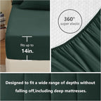 CozyLux Full Size Comforter Sets Forest Green, 7 Pieces Bed in a Bag, Green Comforter Full Size, All Season Bedding Sets with Stitch Quilted Comforter, Flat Sheet, Fitted Sheet, Pillowcases
