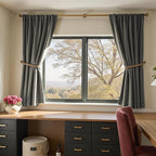Lazzzy Velvet Blackout Curtains Thermal Insulated Room Window Drapes Super Soft Luxury Curtains for Living Room Bedroom Rod Pocket 2 Panels, Grey, 52" W x 63" L