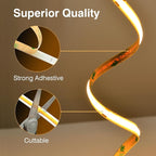 COB LED Strip,LED Strip Lights 3M/9.84ft,Touch Dimmable LED Strips,CRI90+,2700K Warm White cob led,960LEDs,24V LED Tape Lights,Indoor for Bedroom, Kitchen, TV, Mirror,Cabinet