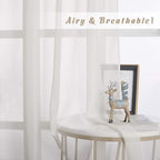 NICETOWN Voile Sheer Texture Beige Window Curtains 45 inch Length, Grommet Chic Elegant Sheer Curtain Drapes Light Filtering for Basement/Kitchen, W54 x L45, 1 Pair
