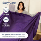 Cal King 6 Piece Sheet Set - Comfy Breathable & Cooling - Ultra-Soft Hotel Luxury Bedding Set with 8-16 Inch Deep Pockets - 1 Flat & 1 Fitted Sheet & 4 Pillowcases - Wrinkle Free & Easy Care - Purple
