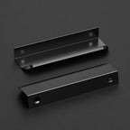 Ravinte Hardware 8 Pack Black Cabinet Handles, 5 Inch (128mm) Finger Edge Pulls, 4 Inch Hole Center, Finger Pulls for Cabinets
