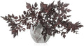 Lyrow 3 Pack Artificial Cimicifuga Plant Leaf Spray Faux Plum Cimicifuga Ramosa Leaf Branch Faux Fall Spray Silk Plants for Home Vase Wedding Garden Farmhouse Table Mantel Decor (18 Inches)