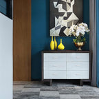 Cabinet Pulls Brushed Nickel Cabinet Handles Square Drawer Pulls, 5 Pack 7-1/2 Inch Stainless Steel Kitchen Door Cupboard Cabinet Handles, Cabinet Hardware Drawer Handles, 192mm Hole Centers