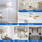 SHINESTAR E12 LED Candelabra Light Bulbs 40 Watt Equivalent, 5000K Daylight White 470 Lumen Chandelier Bulb, 6W B11 Candle Small Base Ceiling Fan Light Bulbs, Non-Dimmable, Pack of 6