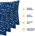Queen Sheets Printed - 6 Piece 1500 Supreme Collection Fine Brushed Microfiber Deep Pocket Queen Sheet Set Bedding - 2 Extra Pillow Cases, Great Value, Queen, Monroe