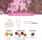 AGRARIA AirEssence Flower and Reed Diffuser Set, Handmade Sola Flower Botanical Home Fragrance Set, Scented Oil Reed Diffuser Gift for All Occasions