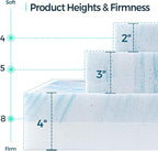 LINSY LIVING 3 Inch Mattress Topper Full, Cooling Gel Infused Swirl Memory Foam, Soft Mattress Topper for Firm Mattress, CertiPUR-US Certified Bed Topper, Full Size