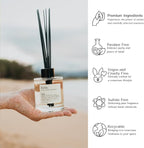 Duša Fig Reed Diffuser & Sticks - 5 Fl Oz Essential Home Fragrance Decor for Bathroom, Office & Living Spaces – Stylish & Long-Lasting Room Air Freshener - Ideal for Housewarming & Special Occasions