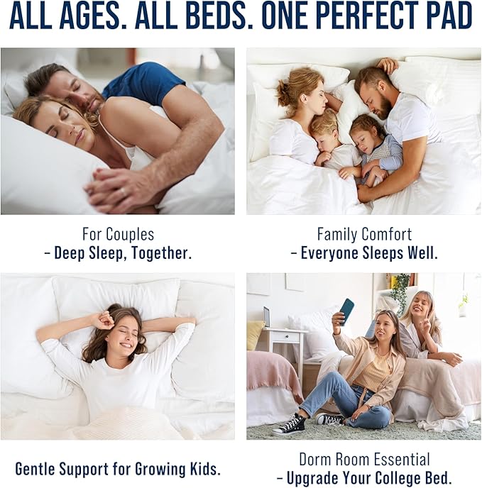 OLANLY Full Quilted Fitted Mattress Pad – Soft Down Alternative Pillow Top Mattress Topper, Cooling Comfort Breathable Mattress Cover, Machine Washable Deep Pocket Mattress Protector, Dark Grey