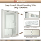 Keonjinn LED Bathroom Mirror 84" x 32" with Frontlit and Back Light, Large Tempered Glass Stepless 3 Colors Temperature & Dimmable Wall Mirror, UL Listed LED Driver, Double LED Strips, Anti-Fog Mirror