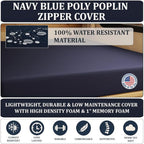 Foamma 10” x 48” x 75” Water Resistant Gel Memory Foam RV Bunk Mattress, Firm High Density Foam Base, Comfortable and Durable Polyester Cover, Truck, Camper, Travel Trailer, Made in USA