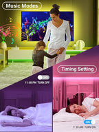 Led Lights for TV, 16.4ft TV Led Backlight 32-75 Inch, USB Led Light Strip with Remote, App Control, RGB Led Strip Lights Music Sync Color Changing Led Lights for Bedroom, Gaming Accessories
