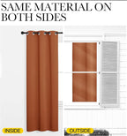 NICETOWN Bedroom Blackout Curtains 68 inches Long, Privacy and Thermal Insulated Blackout Drapes for Windows (Burnt Orange, 1 Pair, 42 x 68 inches)