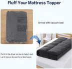 SOPAT Mattress Topper King Size Extra Thick Mattress Pad 8-21" Deep Pocket Soft Down Alternative Fill Mattress Protector Pillow Top Mattress Cover (78x80 Inches, Dark Grey)