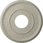 12 1/2"OD x 3 7/8"ID x 3/4"P Bradford Ceiling Medallion (Fits Canopies up to 6 5/8"), Hand-Painted Pot of Cream Crackle