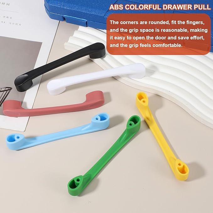 uxcell 10 Pack Plastic Cartoon Drawer Pulls, 5" ABS Closet Wardrobe Door Handle Furniture Accessory for Home Kitchen Cupboard, White