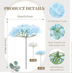 Zeyune 200 Pcs Hydrangea Artificial Flowers, Silk Flower Heads with Stems, Fake Hydrangea Bouquet for Wedding Arch Centerpiece DIY Floral Home Decoration (White and Blue)