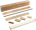 Mellow Naturalista Classic 12 Inch Solid Wood Platform Bed with Wooden Slats, Full, White Wash
