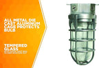 Woods L1706 Vandal Resistant Security Light With Ceiling Mount (150W Incandescent Bulb; Silver)
