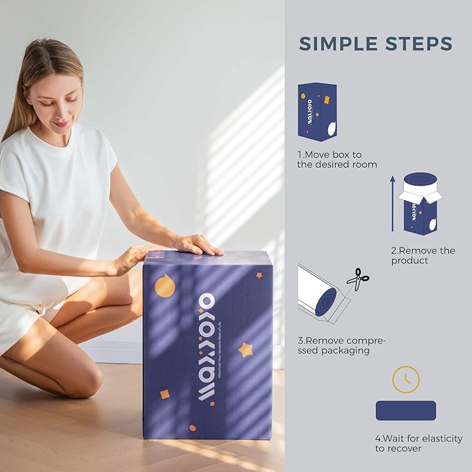 MAXYOYO Japanese Floor Mattress Futon Mattress, Thicken Tatami Mat Sleeping Pad Foldable Roll Up Mattress Boys Girls Dormitory Mattress Pad Kids Floor Lounger Pillow Bed, Navy, Full
