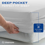 DREAMCARE Sheet Set, 4pcs Twin XL - Extra Deep, Cooling Microfiber, Luxury Hotel Bed Sheets with Side Pocket, L. Gray