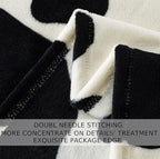 Flannel Fleece Cow Print Blanket Queen Size - Premium Anti-Static Super Soft Cozy Plush, Lightweight Microfiber Winter Warm Throw Blanket for Couch Sofa Bed 90" x 90"(Black Cow Queen)
