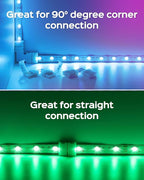 JACKYLED 30 Pcs 3-Pin LED Connectors, 10mm L Shape LED Strip Connectors Unwired Solderless Gapless Adapter Connectors Terminal Extension 12V 72W for WS2811 WS2812B SK6812 LED Strip -10 Packs