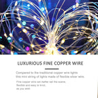 String Lights, Waterproof LED String Lights,2 Pack 20ft 60 LED Festival Decorations Crafting Battery Powered Copper Wire Starry Fairy Lights (Blue)