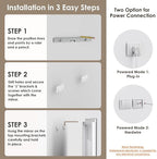 20"x 28" LED Bathroom Mirror with Black Frame, Bathroom Mirror with Lights Front and Backlit, Lighted Mirror Stepless Dimmable, Anti-Fog, Memory, LED Vanity Mirror with Lights 3 Colors