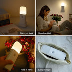 YELKO Motion Sensor Night Light, 2000mAh Rechargeable Night Lights Battery Powered, PortableＤimmable Nightlights with 5 Brightness Levels for Kids,Adults (Warm White 2Pack)