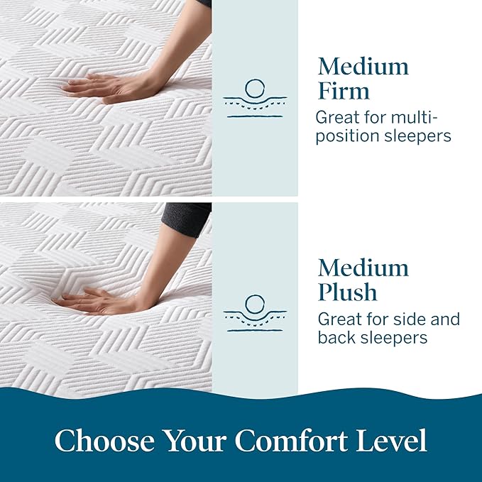 Lucid 14 Inch Memory Foam Mattress - Medium Plush Feel - Infused with Refreshing Bamboo Charcoal and Cooling Gel - Bed in a Box - Temperature Regulating - Pressure Relief - Breathable - Full Size