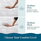 Lucid 14 Inch Memory Foam Mattress - Medium Firm Feel - Infused with Refreshing Bamboo Charcoal and Cooling Gel - Bed in a Box - Temperature Regulating - Pressure Relief - Breathable - California King