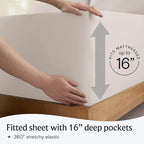 LuxClub 4 PC Sheet Set Bed Sheets Deep Pockets 16" Eco Friendly Wrinkle Free Cooling Machine Washable Hotel Bedding Silky Soft - Linen Queen