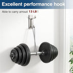 pickpiff Wall Hooks for Coat and Towel: 13LB Adhesive Door Hanger Stick on, Brushed Nickel 6 Pack