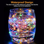 btfarm 30 Pack Fairy Lights Battery Operated [3 Modes], 7ft 20 Led Twinkle Lights String Lights Waterproof Bulk Small Mini Silver Wire for Mason Jars Vases Wedding Table Centerpiece, Multicolor