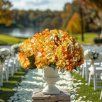 10PCS Faux Hydrangea Flower Hydrangea Artificial Flowers Hydrangea Bouquet Faux Flower Table Centerpieces for Home Wedding Bridal Bouquet Office Party DIY Floral Decor
