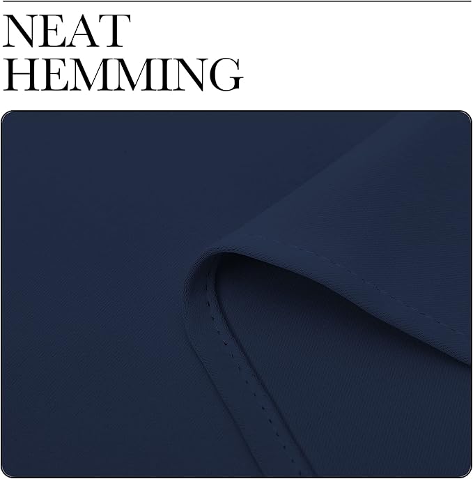 NICETOWN Blackout Draperies Curtains, Navy, 1 Pair, 34 x 36 inches, All Season Thermal Insulated Solid Grommet Top Blackout Curtains/Drapes for Kid's Room