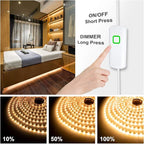 MYPLUS Under Cabinet Lighting Kit, 50Ft Dimmable Led Strip Lights with 900 LEDs, 24V, Low Power Safety Adapter, Flexible Tape Light for Kitchen Cabinet,Bedroom,Counter,Shelf (Warm White-3000k)
