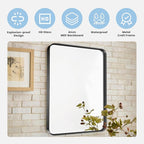 Sweetcrispy 22x30 Inch Black Bathroom Mirrors for Wall, Bathroom Mirrors for Over Sink, Rectangle Wall Decor for Entryway, Bedroom, Vanity