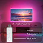 KSIPZE LED Lights for TV, 9.6ft TV led Backlight for 32-45 Inch TVs RGB TV Backlight Behind Music Sync Bluetooth APP & Touch Control TV LED Strip Lights USB Powered for Bedroom/Gaming